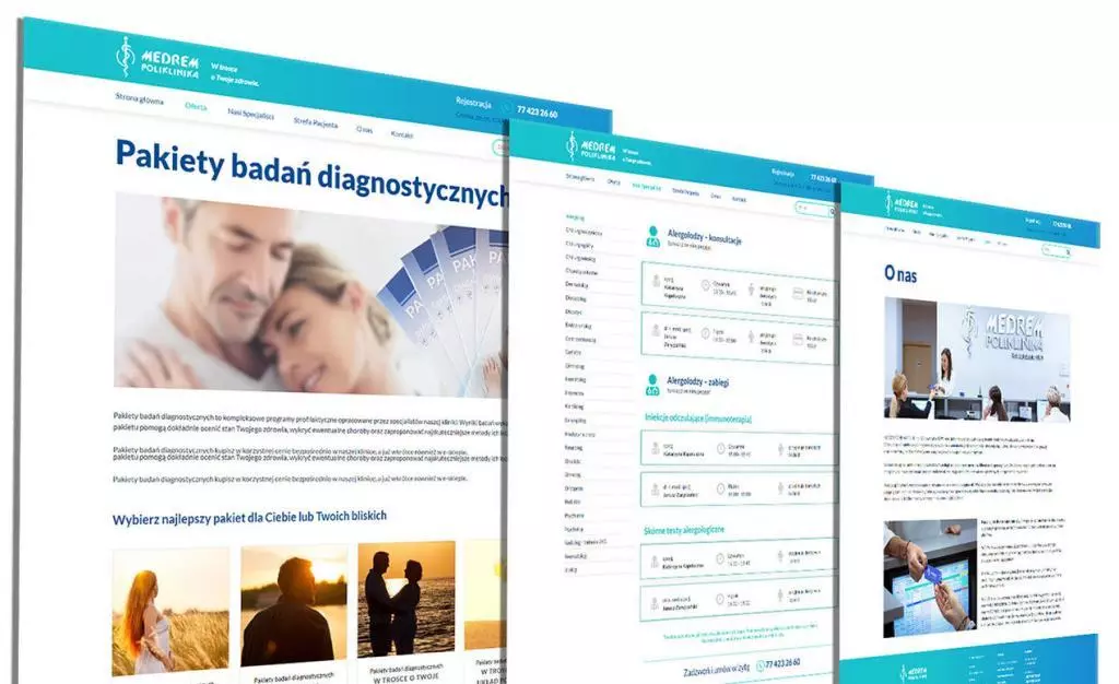 Strona internetowa dla kliniki medycznej
