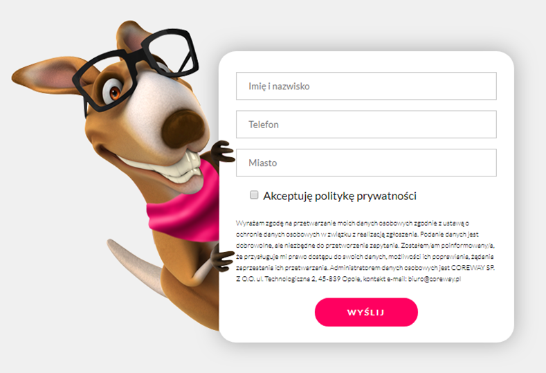 Strona internetowa dla instytucji finansowej